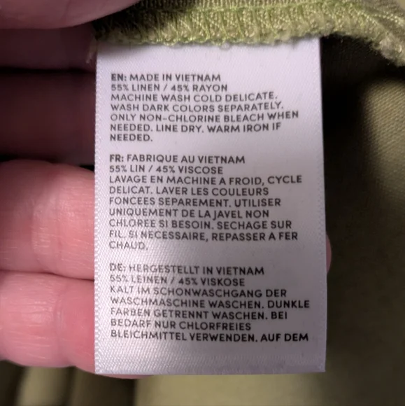 Lands End Green Puff Sleeve Dress - Picture 5 of 7